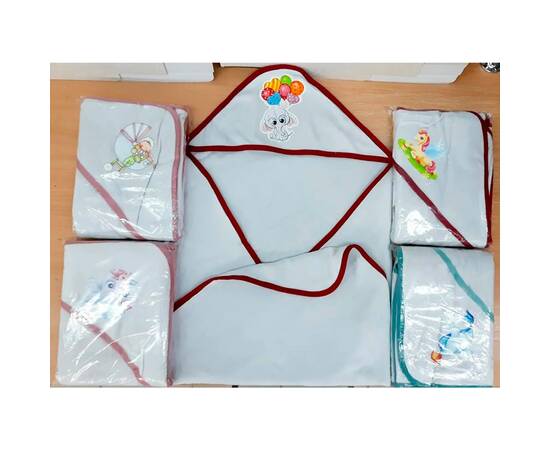 Полотенце детское для купанья велюровое с капюшоном 80x80 серое Zeron (18701), Цвет: графитовый, Размер: 80x80, изображение 2