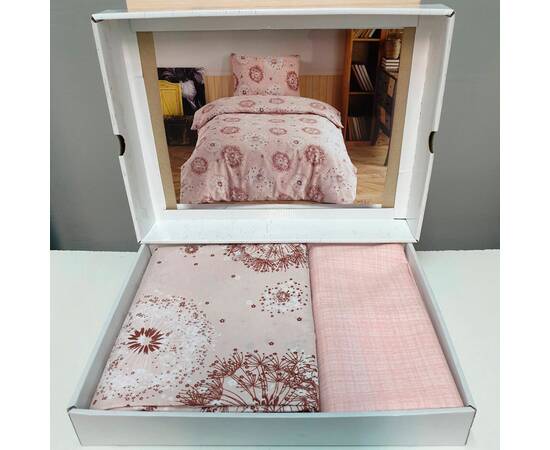Постельное белье ранфорс 145x220 EKO DANDELION PUDRA Zeron (18662), изображение 2