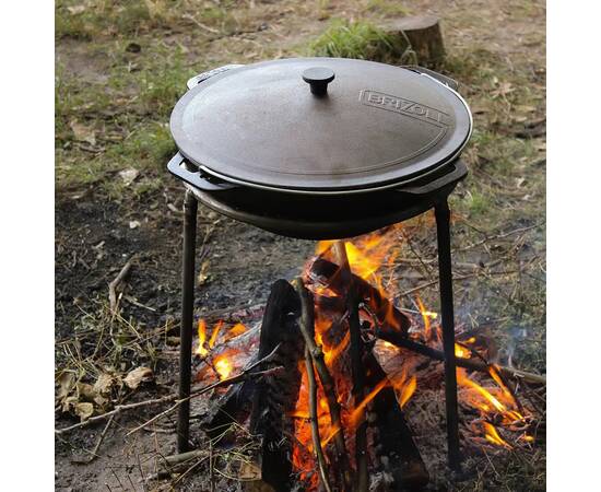 Казан азиатский чугунный с чугунной крышкой 6 л Азия Brizoll (KA06-1), Объем казана: 6 л, Наличие крышки: с чугунной крышкой, изображение 5