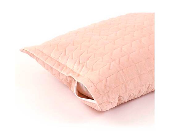 Чохол на подушку 50х70 стьобаний мікрофайбер+велюр Руно (382.55_Apricot), Колір: персиковий, Тип: наволочки, Розмір: 50x70, зображення 3