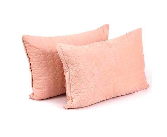Чохол на подушку 50х70 стьобаний мікрофайбер+велюр Руно (382.55_Apricot), Колір: персиковий, Тип: наволочки, Розмір: 50x70, зображення 4