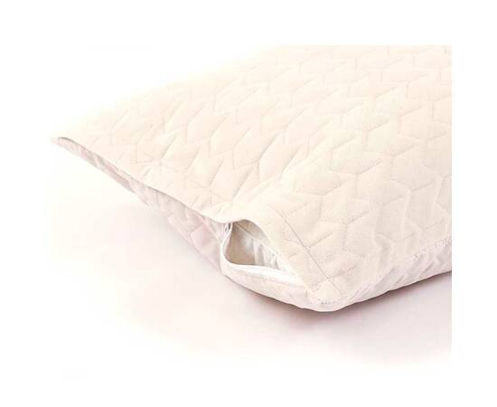 Чехол на подушку 50х70 стеганый микрофайбер+велюр Руно (382.55_Ice), Цвет: кремовый, Тип: наволочки, Размер: 50x70, изображение 3