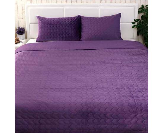 Чехол на подушку 50х70 стеганый микрофайбер+велюр Руно (382.55_Violet), Цвет: фиолетовый, Тип: наволочки, Размер: 50x70, изображение 5