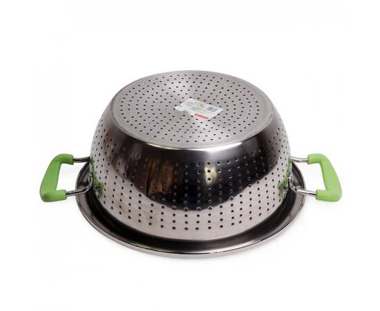 Дуршлаг О24 см с двумя силиконовыми ручками Kamille (4358), изображение 2