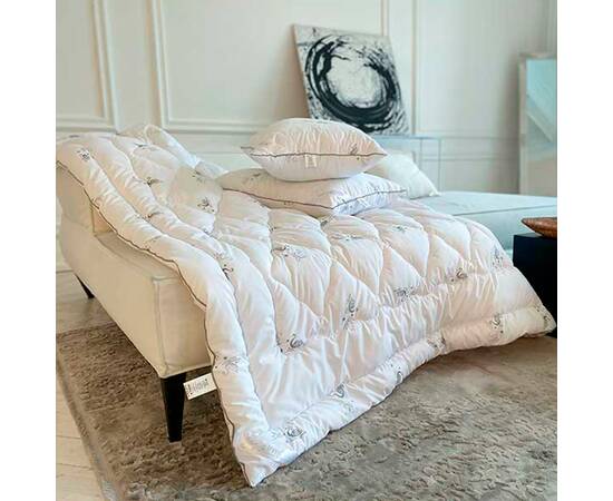 Ковдра 140х205 із штучного лебяжого пуху Silver Swan Руно (321.52_Silver Swan), Сезонність: особливо тепла, Розмір: 140x205, зображення 5