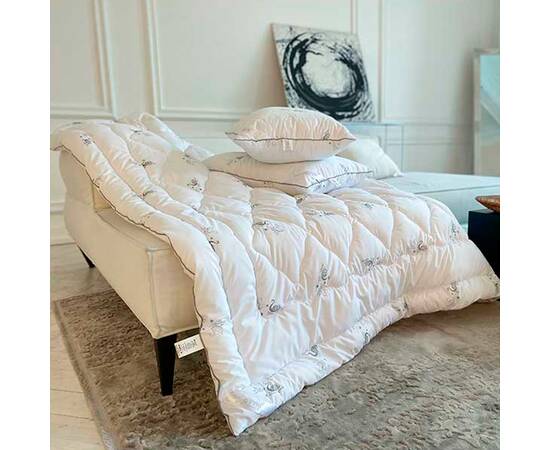 Подушка 70х70 зі штучного лебяжого пуху Руно (313.52_Silver Swan), Колір: білий, Розмір: 70x70, зображення 3