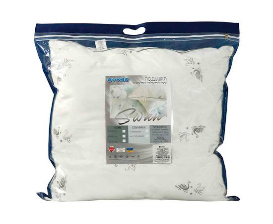 Подушка 70х70 с искуственным лебяжим пухом Swan Luxury Руно (313.52_Swan Luxury), Цвет: белый, Размер: 70x70, изображение 5