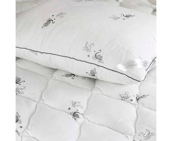 Подушка искусвенный лебединый пух 40x60 Swan Luxury Руно (309.52_Swan Luxury), Цвет: белый, Размер: 40x60, изображение 3