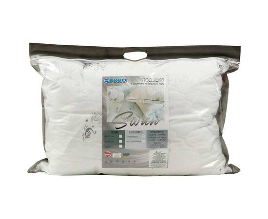 Подушка искусвенный лебединый пух 40x60 Swan Luxury Руно (309.52_Swan Luxury), Цвет: белый, Размер: 40x60, изображение 5