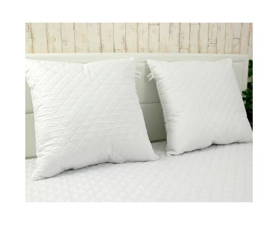 Подушка 70х70 силіконова стьобана на блискавці Ромб Руно (313.52УМ_Ромб), Колір: білий, Розмір: 70x70, зображення 2