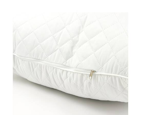 Подушка 70х70 силіконова стьобана на блискавці Ромб Руно (313.52УМ_Ромб), Колір: білий, Розмір: 70x70, зображення 3