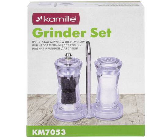 Набор перцемолок 2шт на подставке см Kamille (7053), изображение 4