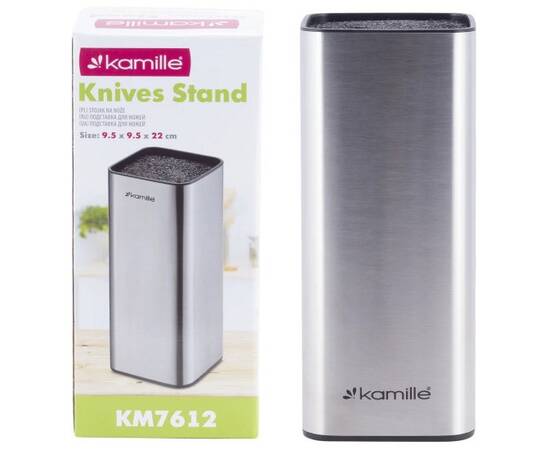 Підставка для ножів 9,5x9,5x22 см з наповнювачем Kamille (7612), зображення 4