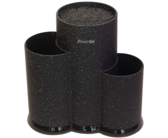 Підставка для ножів та кухонного приладдя потрійна 22 см Kamille (7608), зображення 2