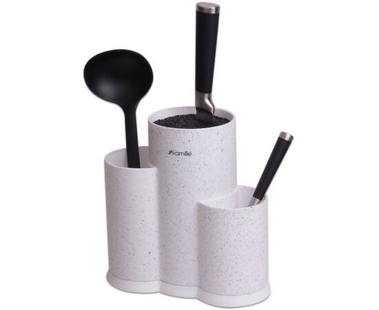 Підставка для ножів та кухонного приладдя потрійна 22 см Kamille (7608), зображення 5