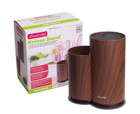Підставка для ножів та кухонного приладдя подвійна 22 см Kamille (7609A), зображення 4