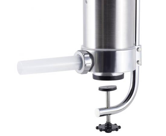 Шприц для начинення ковбас вертикальний 3 кг із силіконовими насадками Kamille (6509), зображення 2