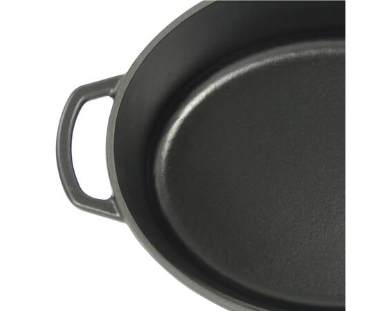 Гусятниця чавунна з кришкою KELA Calido 33х26х12 см, 6 л (12473) чорний, зображення 4