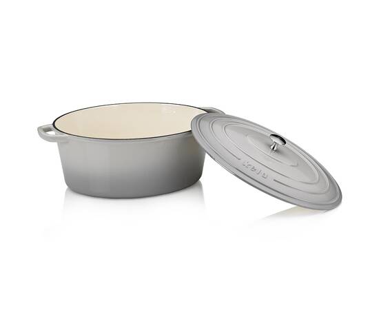 Гусятниця чавунна з кришкою KELA Calido 36х29х15 см, 9,3 л (12609) сірий, зображення 2