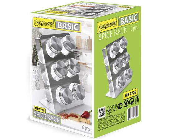 Набор емкостей для специй 6 шт Maestro Basic (MR-1726), изображение 3