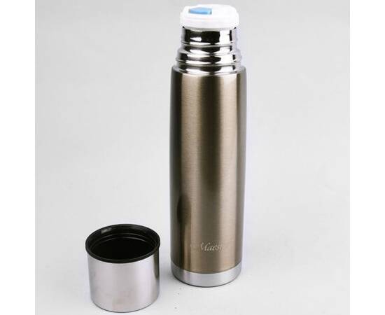 Термос металик 0,75 л коричневый Maestro (MR1638-75 к), изображение 3