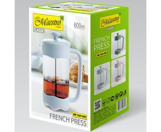 Заварник Maestro голубой кофе/чай (0,6л) (MR1669-600-г), изображение 3