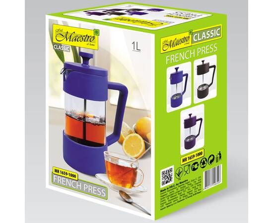 Заварник Maestro фіолетовий кава/чай (1,0 л) (MR1659-1000-ф), зображення 4
