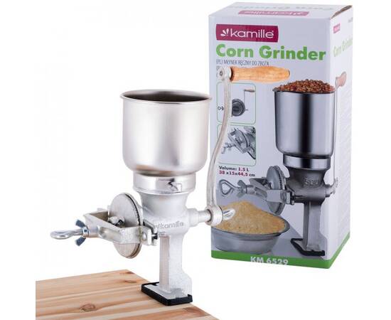 Млин для зерна ручний 28x9x41 см. Kamille (6529), зображення 6