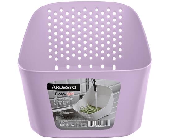 Миска с ситом Fresh лиловая Ardesto (AR1601LP), изображение 2