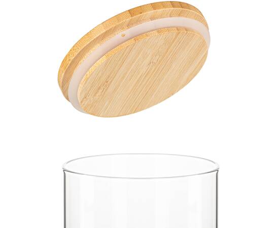 Банка для хранения Fresh круглая 760 мл бамбук Ardesto (AR1376BLR), изображение 2