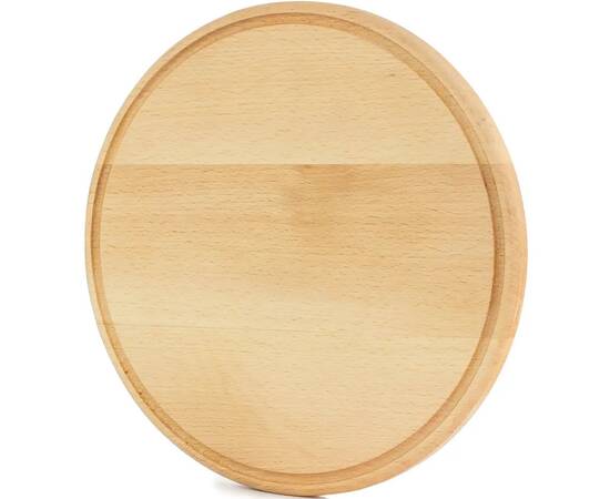 Дошка для нарізки кругла Бук 26х1,8 см Brizoll (D005), зображення 2