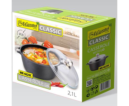 Каструля чорна 2,0 л. Maestro (MR4620С), Тип: каструля, Об'єм: 2 л, Колір: чорний, зображення 4