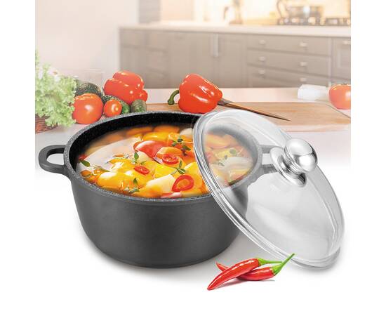 Каструля чорна 5,8 л Maestro (MR4628С), Тип: каструля, Об'єм: 5,8 л, Колір: чорний, зображення 3