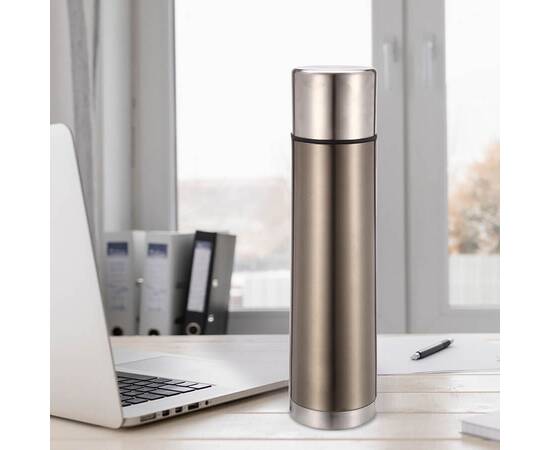 Термос металік 0,5л. коричневий Maestro (MR1638-50 к), зображення 2