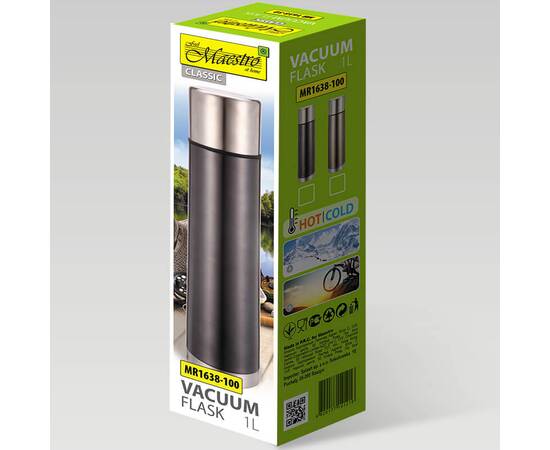 Термос металік 0,5л. коричневий Maestro (MR1638-50 к), зображення 3