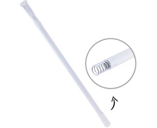 Карниз у ванну 70-120 см розсувний білий Besser (0471A), зображення 4