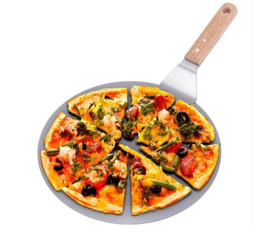 Підставка для піци O30, 5x49 см з дерев'яною ручкою Kamille (8833), зображення 2