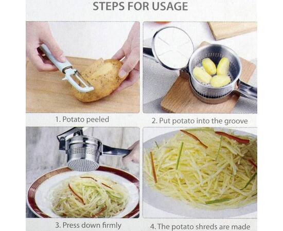 Пресс для картофеля 27x9,5x10,5 см. Kamille (8857), изображение 4