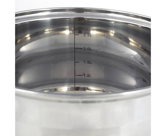 Каструля 20x11, 5cm. з кришкою Ofenbach (100513), Тип: каструля, Об'єм: 3,4 л, Колір: срібний, зображення 2