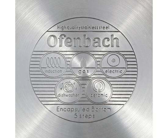 Каструля 20x11, 5cm. з кришкою Ofenbach (100513), Тип: каструля, Об'єм: 3,4 л, Колір: срібний, зображення 3