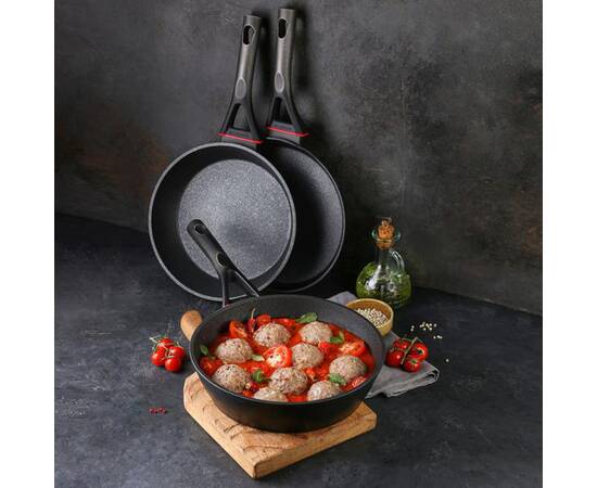 Сковорода-вок POLARIS PRO collection-28W 28 см (017177), Колір: чорний, Тип: сковорода вок, Форма: кругла, Діаметр (см): 28, зображення 2