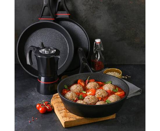 Сковорода-вок POLARIS PRO collection-28W 28 см (017177), Колір: чорний, Тип: сковорода вок, Форма: кругла, Діаметр (см): 28, зображення 3