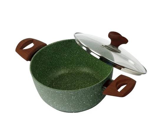 Кастрюля с крышкой TVS Natura Induction 20 см, 2 л, Тип: кастрюля, Объем: 2 л, Цвет: зеленый, изображение 2
