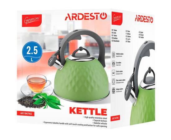 Чайник Gemini 2,5л Ardesto (AR1947KG), зображення 5