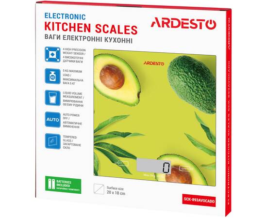 Ваги кухонні Avocado Ardesto (SCK-893AVOCADO), зображення 6