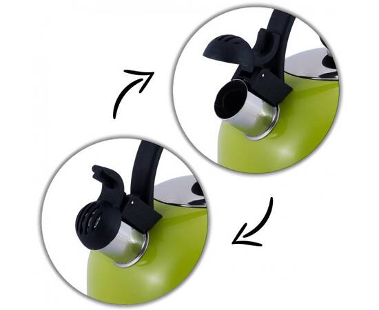 Чайник 2,5л со свистком Kamille (0679A), изображение 2