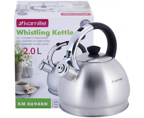 Чайник 2л зі свистком Kamille (0694BN), зображення 7