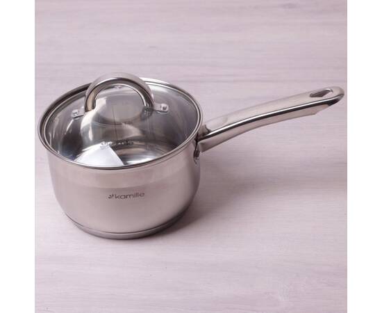 Ківш 2л зі скляною кришкою (O16x10.5 см) Kamille (4227S), зображення 3