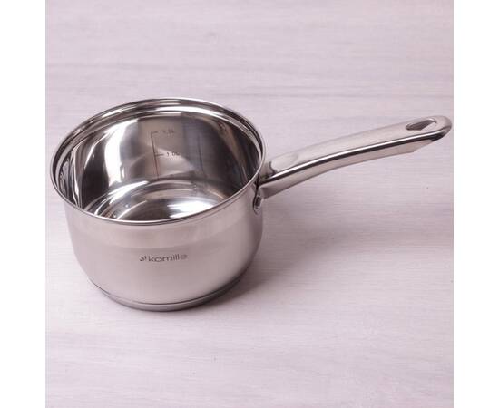 Ківш 2л зі скляною кришкою (O16x10.5 см) Kamille (4227S), зображення 4