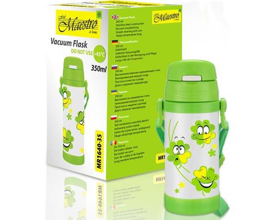 Термокружка детская 0,35л Maestro зеленая (MR1640-35 з), изображение 4
